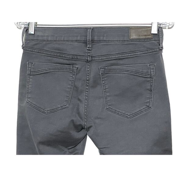Express Legging Mid Rise Jeans Gray Denim Womens 2S 2 Short Stretch Classic Y2K - Picture 4 of 8